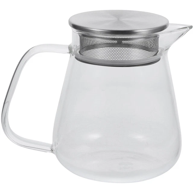 Tetera de vidrio resistente al calor tetera de mango pequeño tetera multifuncional para el hogar