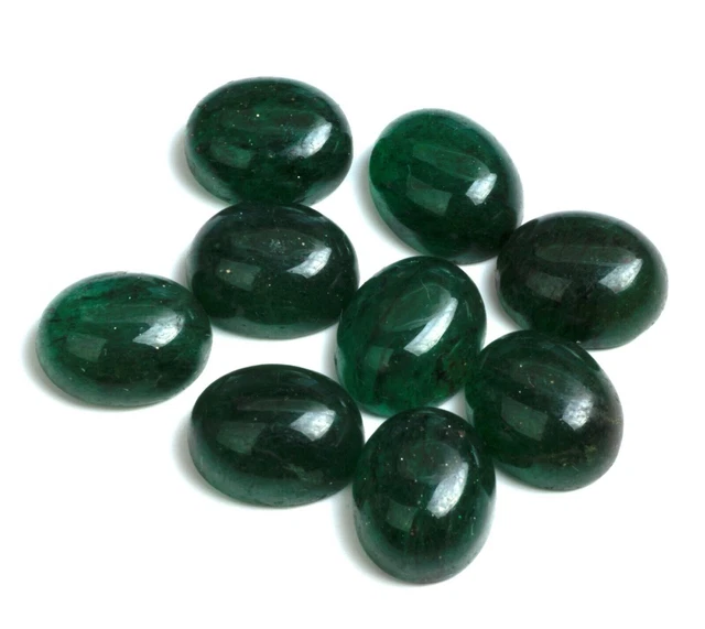 Cabochon ovale en Aventurine naturelle, dos plat, qualité AAA, bijoux en...
