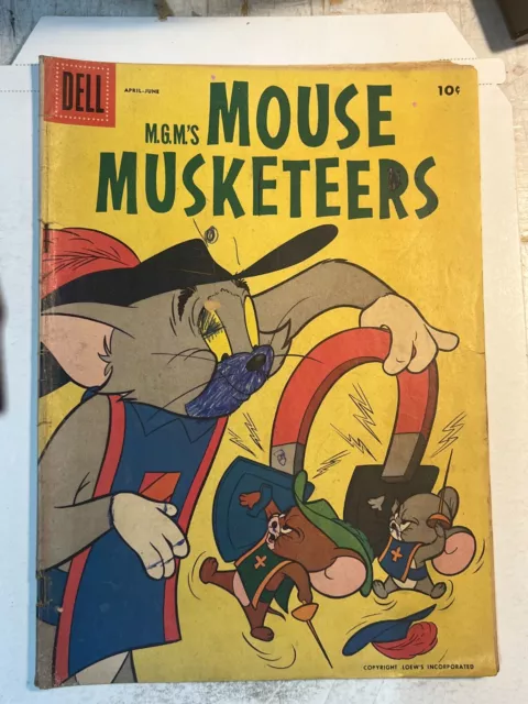 mgm's mouse musketeers #8 1956 dell comics | Combined Shipping B&B