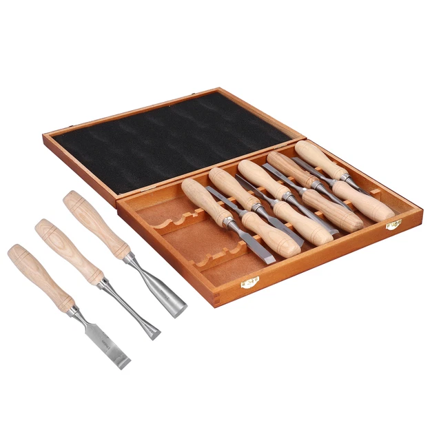 Kit De Ciseaux à Bois 12 Pièces Ensemble 'outils De Sculpture Sur Bois Avec