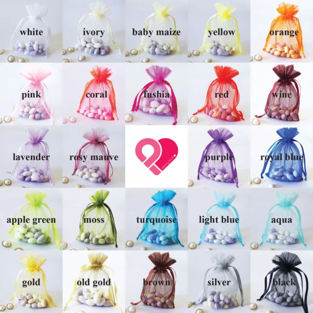 12-720 BULK Organza Wedding Party Favor Gift Candy Sheer Nylon Bag Jewelry Pouch 3