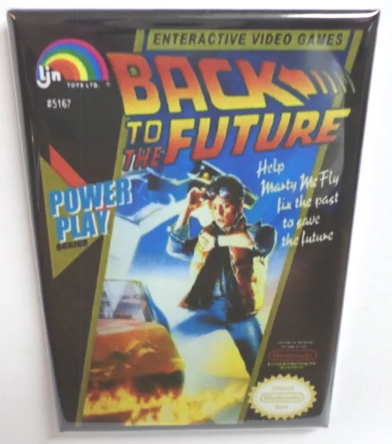 Back to the Future MAGNET 2"x3" Fridge Locker Nintendo NES Vintage Game Box