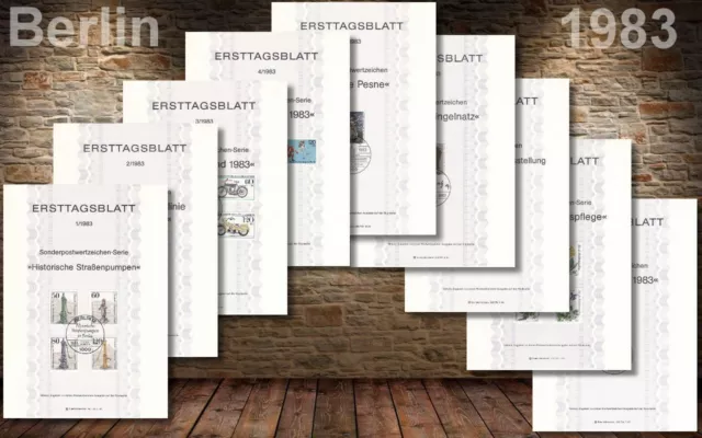 ETB Ersttagsblätter BERLIN KOMPLETTE Jahrgänge 1983 bis 1989 Jahrgang