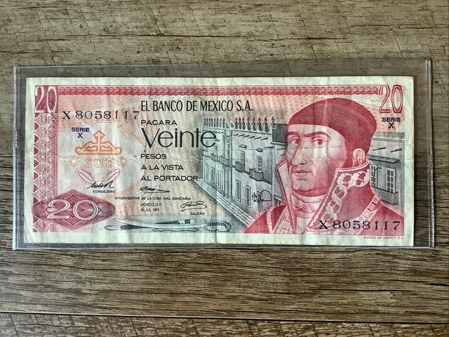 20 Pesos 1973 Mexico Bill
