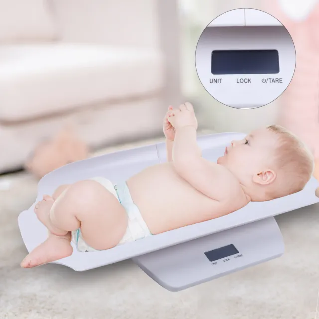 100KG Baby Scale Infant Dog Cat Pet Digital Weight Scale + Measuring Ruler US