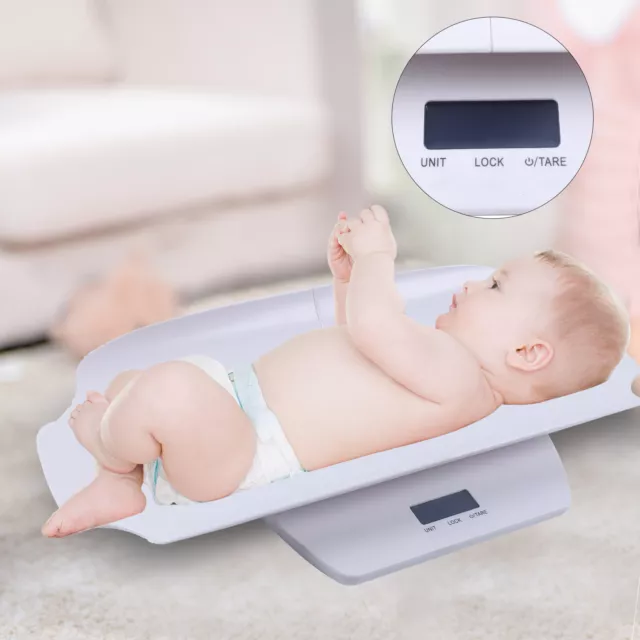 Large Screen Display Mother And Baby Scale Split Design Battery-Powered White