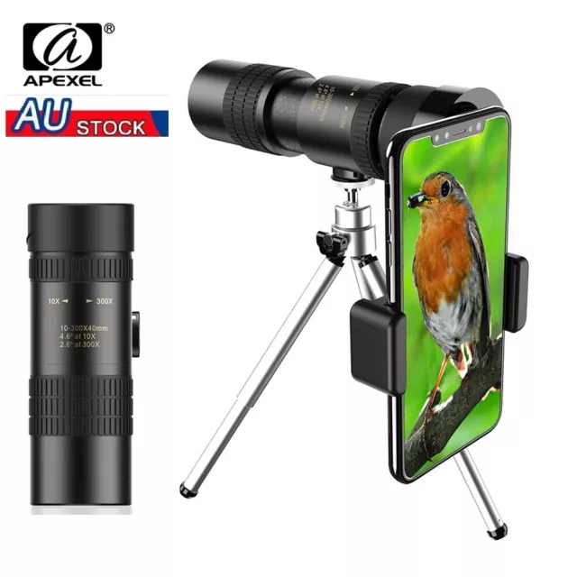 APEXEL10-300X40 Zoom Telephoto lens Monocular foldable Telescope HD for iphone