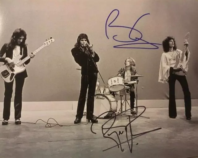 REPRINT - QUEEN Brian May - Roger Taylor Autographed Signed 8 x 10 Photo Poster