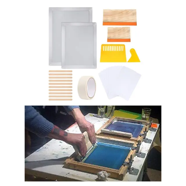 27x Screen Printing Frame Beginners Kit Squeegees Inkjet Transparency Film