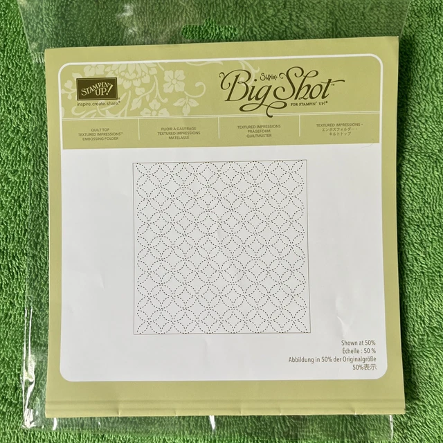 STAMPIN’ UP! SIZZIX Big Shot 6x6 QUILT TOP Textured Impressions