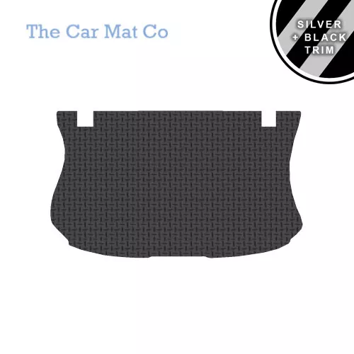 Boot Mat for Vauxhall Tigra 2004 to 2009 Tailored Rubber Silver Stripe Trim