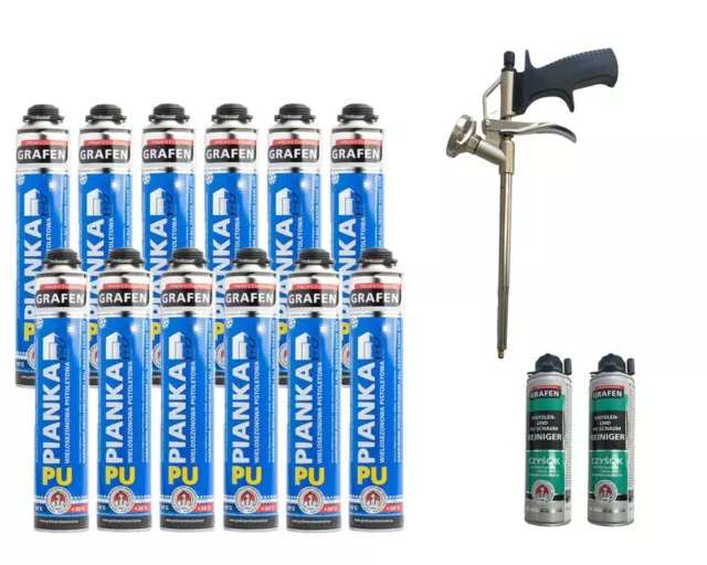 Set 12x750ml + 2 detergenti + 1 pistola schiuma pistola PU!