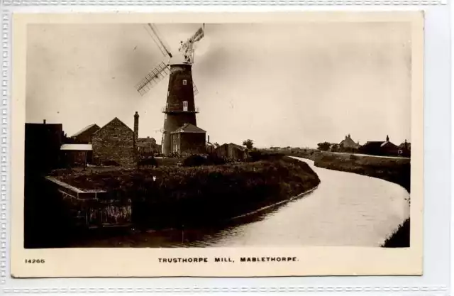 (Go883-220) RP, Trusthorpe Windmill, Mill, MABLETHORPE 1911  Used VG-EX