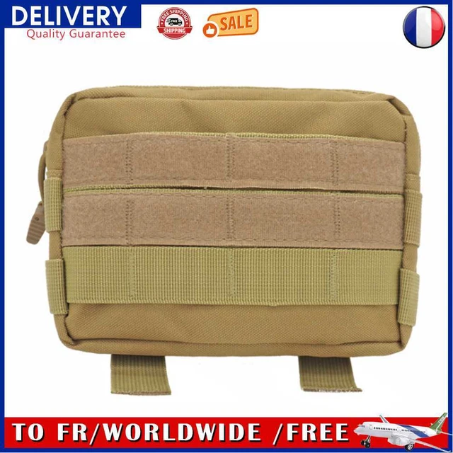 Nylon Mini Molle Modular Utility Pouch Attachment Waist Phone Bag (Khaki)