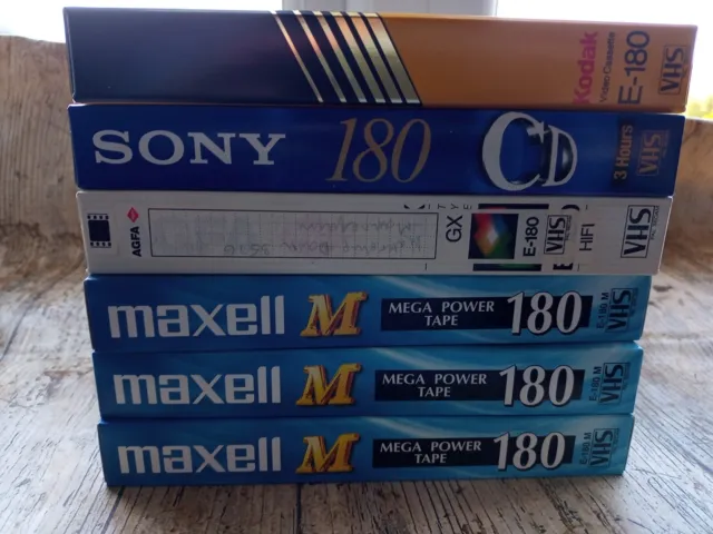 Job Lot / Bundle X 6 Used VHS Video Tapes OLD Adverts TV Films. Labels/ inserts