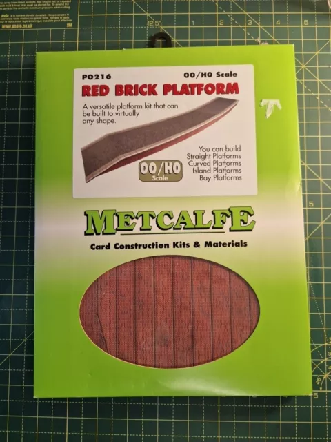 PO216 Metcalfe OO/HO Maßstab rote Ziegel Plattform Modellkarte Bausatz Neu
