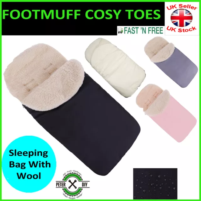 FOOTMUFF Cosy Toes Universal Sheep Wool Carrycot Buggy Pushchair Stroller  Pram