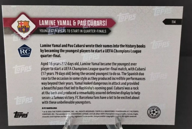 2023-24-topps-now-ucl-rookie-lamine-yamal-pau-cubarsi-114-eur-8-82
