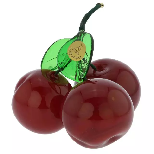 GlassOfVenice Murano Glass Cherry Figurine 3