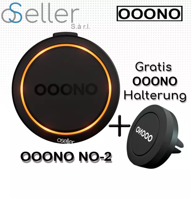 OOONO CO-DRIVER NO2 + Halterung Verkehrswarner Schwarz oseller Set