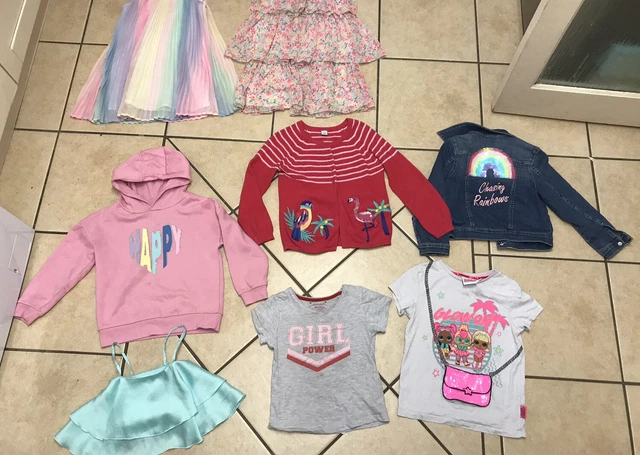 Bundle of girls clothes age 5-6 years - LOL, river island, h&m, TU