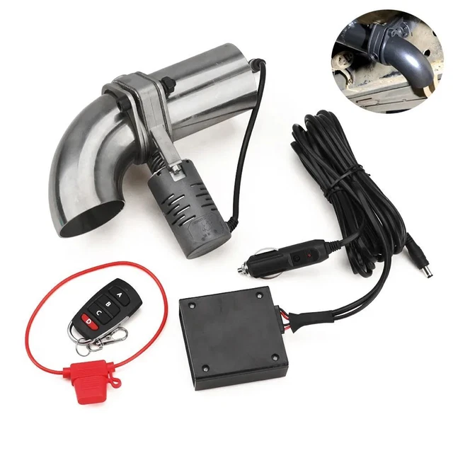 MUFFLER CUTOUT KIT Wireless Remote Control Electric 2in Exhaust Pipe