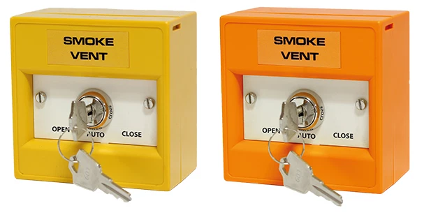 SMOKE VENT FIREMANS Key Switch Orange Yellow AOV Manual Override ...