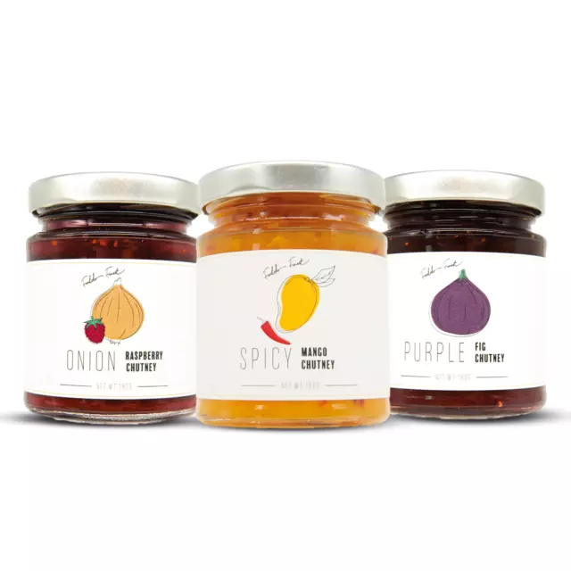 Set Relish/Chutney con Picy Mango, Fico e Cipolla Lampone (3x180g)