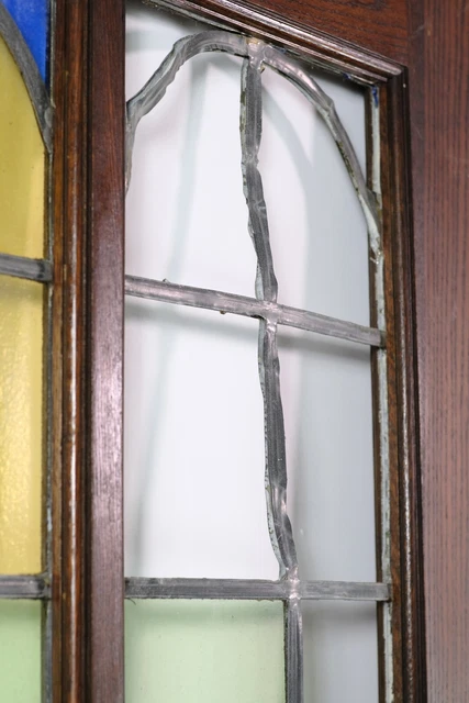 Roman Arch Stained Glass Lites Oak Door 83.75 x 36 3