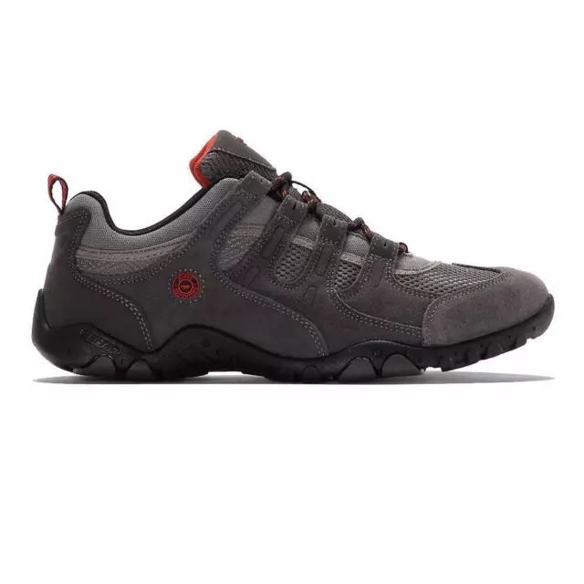 Hi-Tec Men's Quadra II Walking/Hiking Shoes Charcoal /Zingy Red Clearance