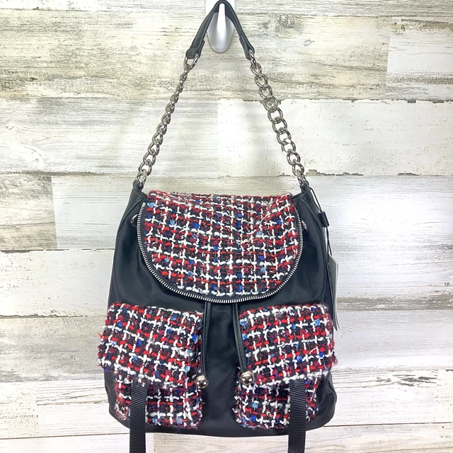 Alex Max Black & Red Yarn Woven Medium Backpack Style Purse‎ Bag Firenze Italy Alex Max Woven Morden Bag - Multi-use - Florence, Italian | eBay main image 2
