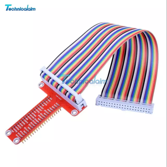 T-Shaped Breakout Expansion Board + 40Pin GPIO Cable for Raspberry Pi 2、B+ DE