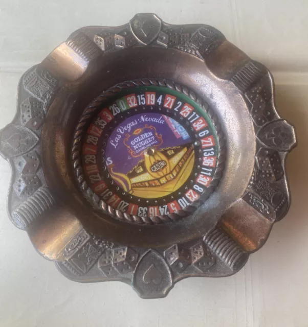 Vintage Las Vegas Nevada Golden Nugget Metal Roulette Wheel￼