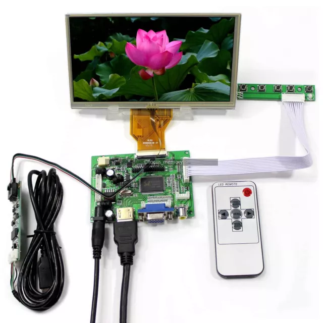 HDMI VGA 2AV Controller Board +6.5inch  AT065TN14 800x480 LCD With Touch Screen