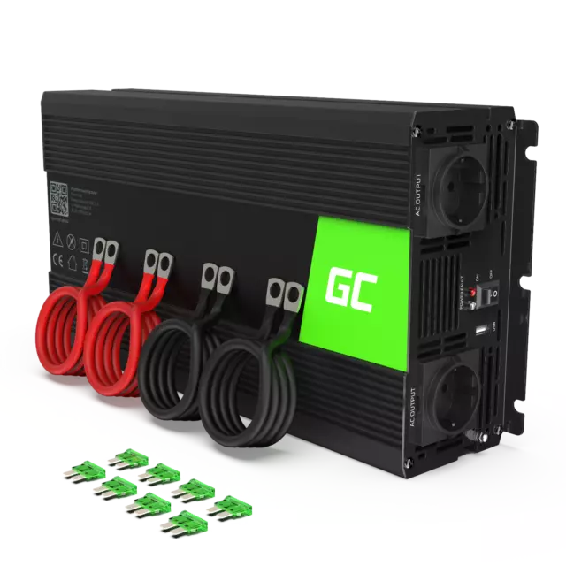 GC® Convertidor 3000W 6000W 24V 220V Inversor Potencia Coche Transformador USB