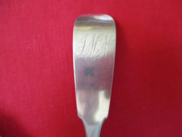 (2)  J.Wallace  Coin/Sterling Large Serving Spoons, Monogram 2