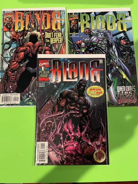 Blade Vampire Hunter #1-3 Marvel Comics 1999 Bart Sears Low Print Run