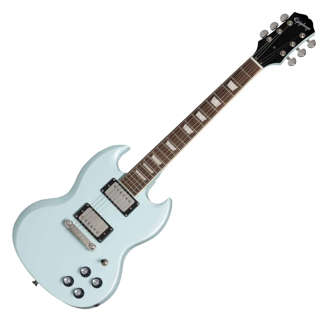 Epiphone Power Players SG E-Gitarre Ice Blue Einsteiger Gigbag Gurt Kabel