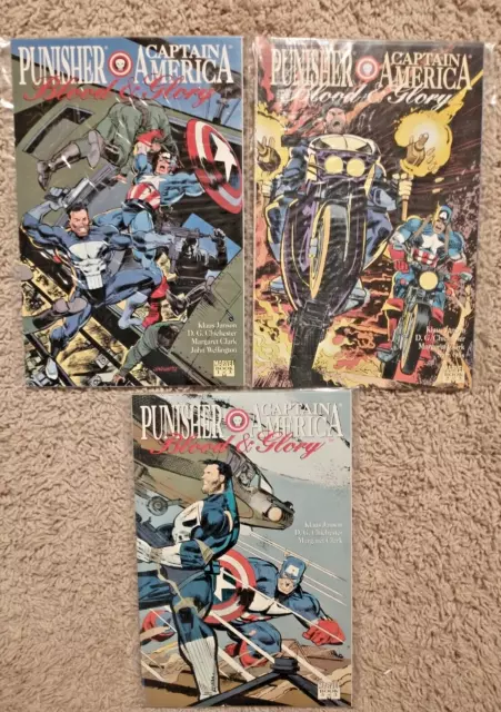 Punisher Captain America Blood & Glory Complete Set, Original Bagged