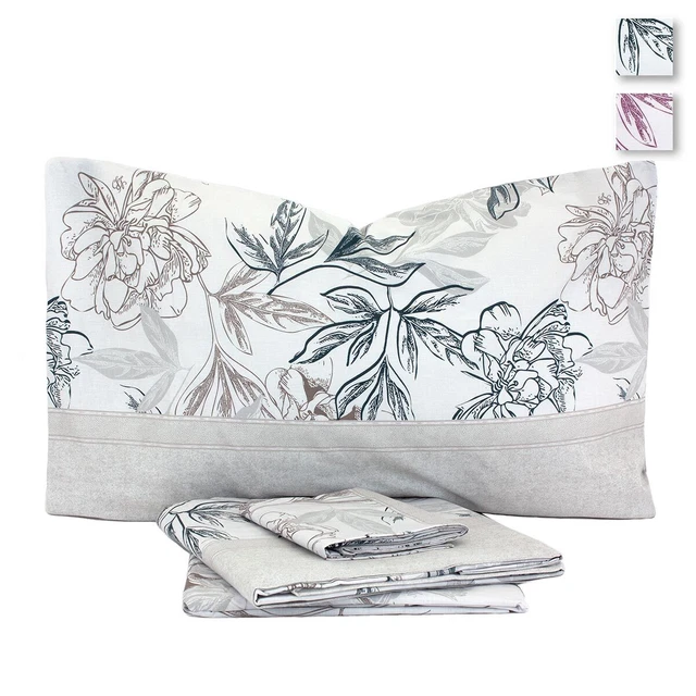 Laura Biagiotti Completo Letto Matrimoniale Maxi In Percalle Di Cotone - Lenzuola 2 Piazze Con Sotto E Federe, Caladio Blu, Made In Italy - 2