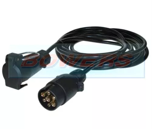 7 Pin Towing Towbar Trailer Electrics 12N Plug Socket Extension Cable Lead 6M