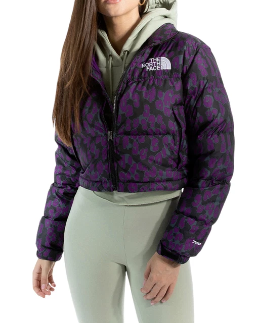 Donna The North Face Leopardato 1996 Rétro Corto Nuptse 700 Piumino Giacca Nuova