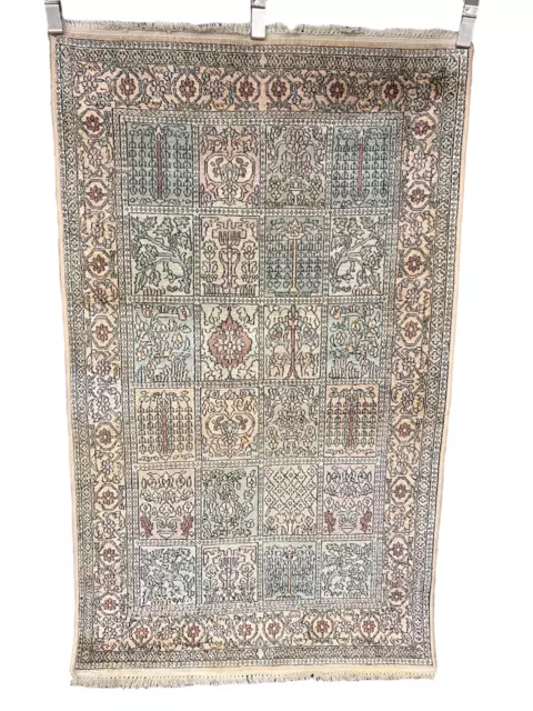 Felder Handgeknüpfter Orientteppich Kaschmir Seide Ghom carpet rug 160x96cm