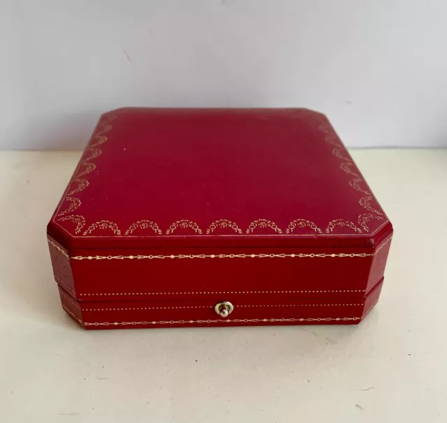 Scatola Box Cartier Originale In Pelle Rossa Vintage