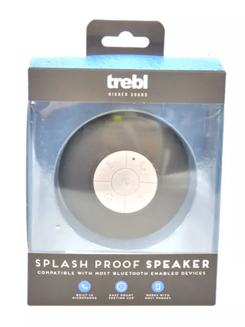 Splash Proof Speaker Bluetooth Trebl Black BG16