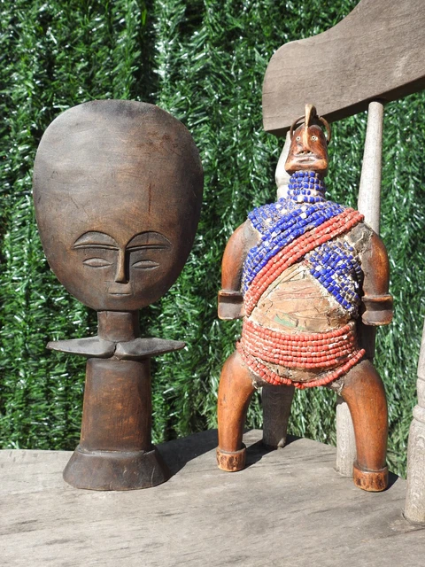 POUPEES FERTILITE NAMJI FALI et AKWABA ASHANTI ART ETHNIQUE AFRIQUE