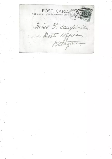 Biel House near Dunbar Stenton East Lothian Postcard 1901 Queen Victoria Stamp 2