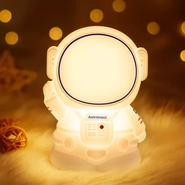 Veilleuse Enfants BéBé, Astronaute 16 Couleurs Led Lampe Rechargeable Portable F