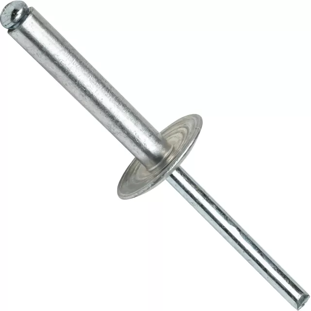 Large Flange Pop Rivets 3/16" x 7/8" Aluminum Body Steel Mandrel (6-14) Qty 100