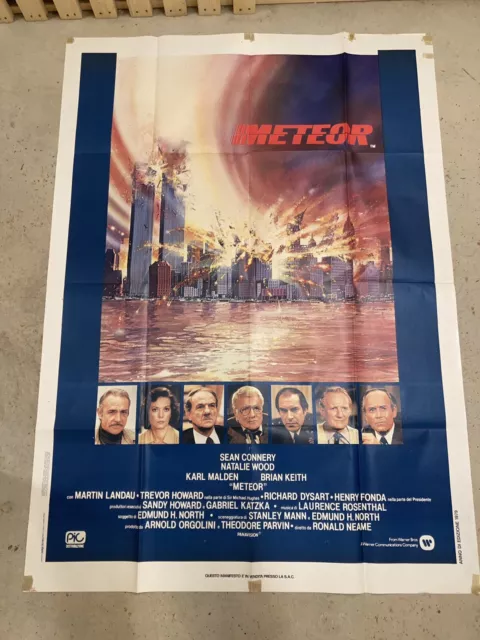 Affiche de Cinema Vintage -METEOR - 120x160cm. 1979 Sean Connery Natalie Wood